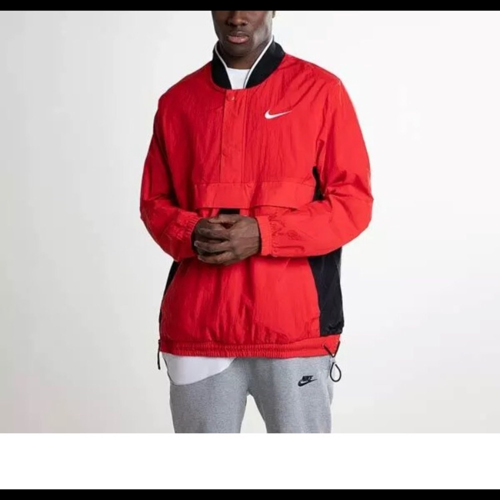 NWT Nike Men’s Basketball Red Pullover Windbreaker